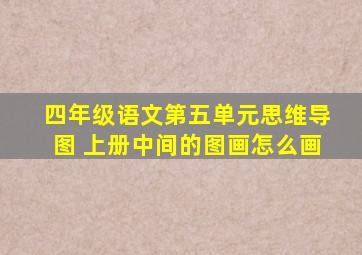 四年级语文第五单元思维导图 上册中间的图画怎么画